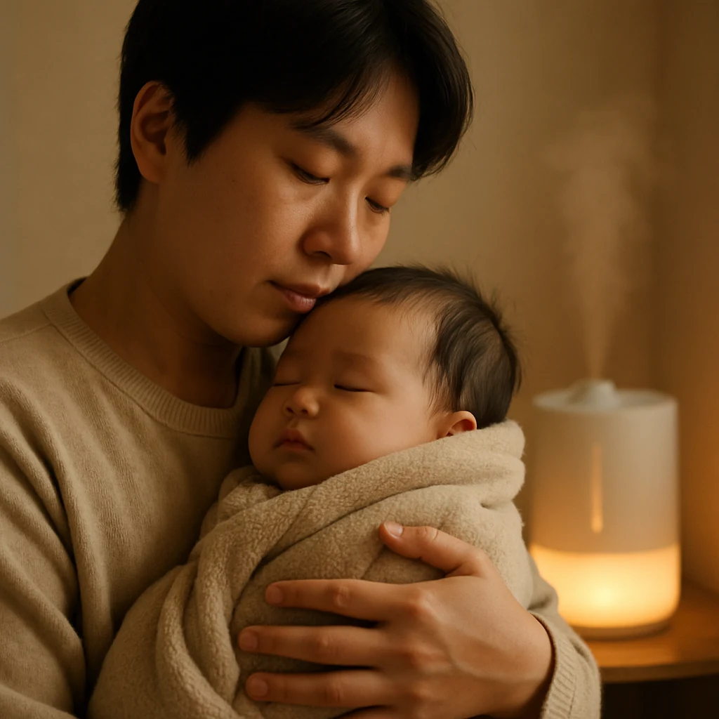 RSV 감염 후 세기관지염 관리에 중요한 요소들이에요. 약병과 일기장