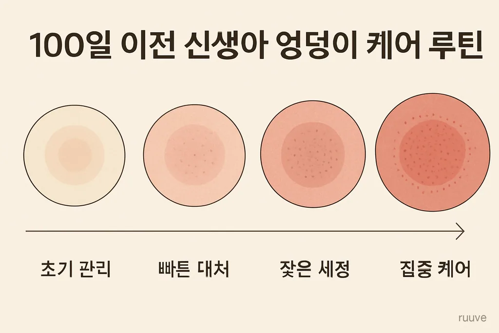 신생아 엉덩이 케어 4단계