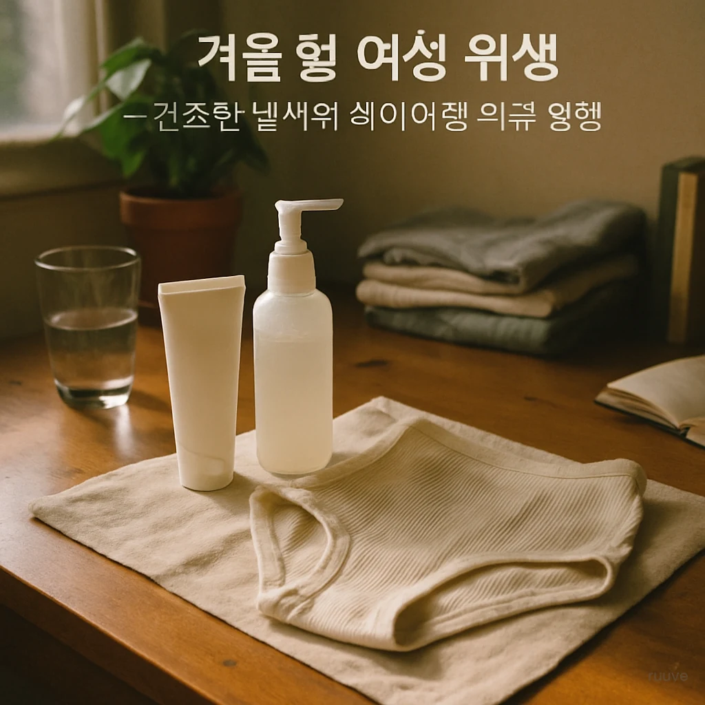 겨울철 위생용품 일상 장면