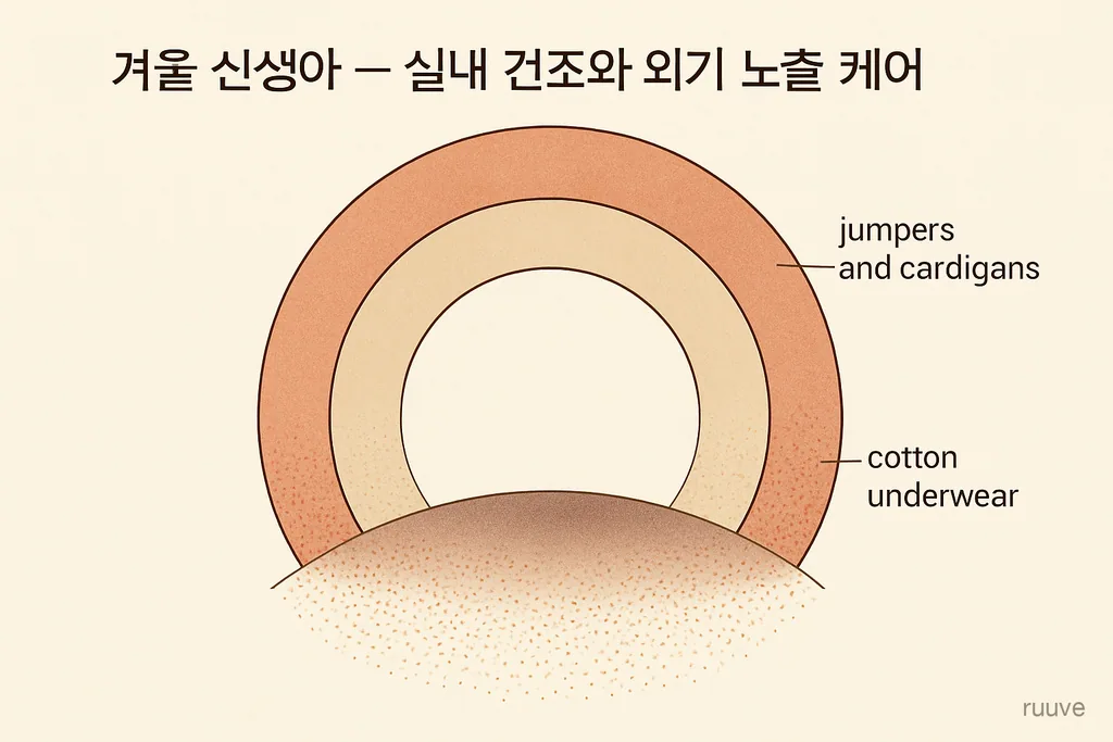 신생아 옷 레이어링