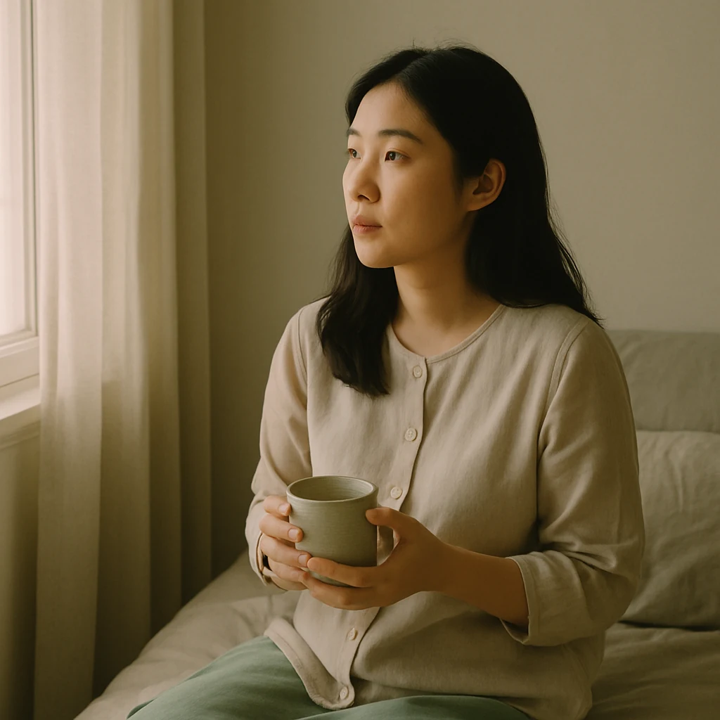 개인 물건들이 있는 일상적인 가정이에요. 처방 약병과 일기장