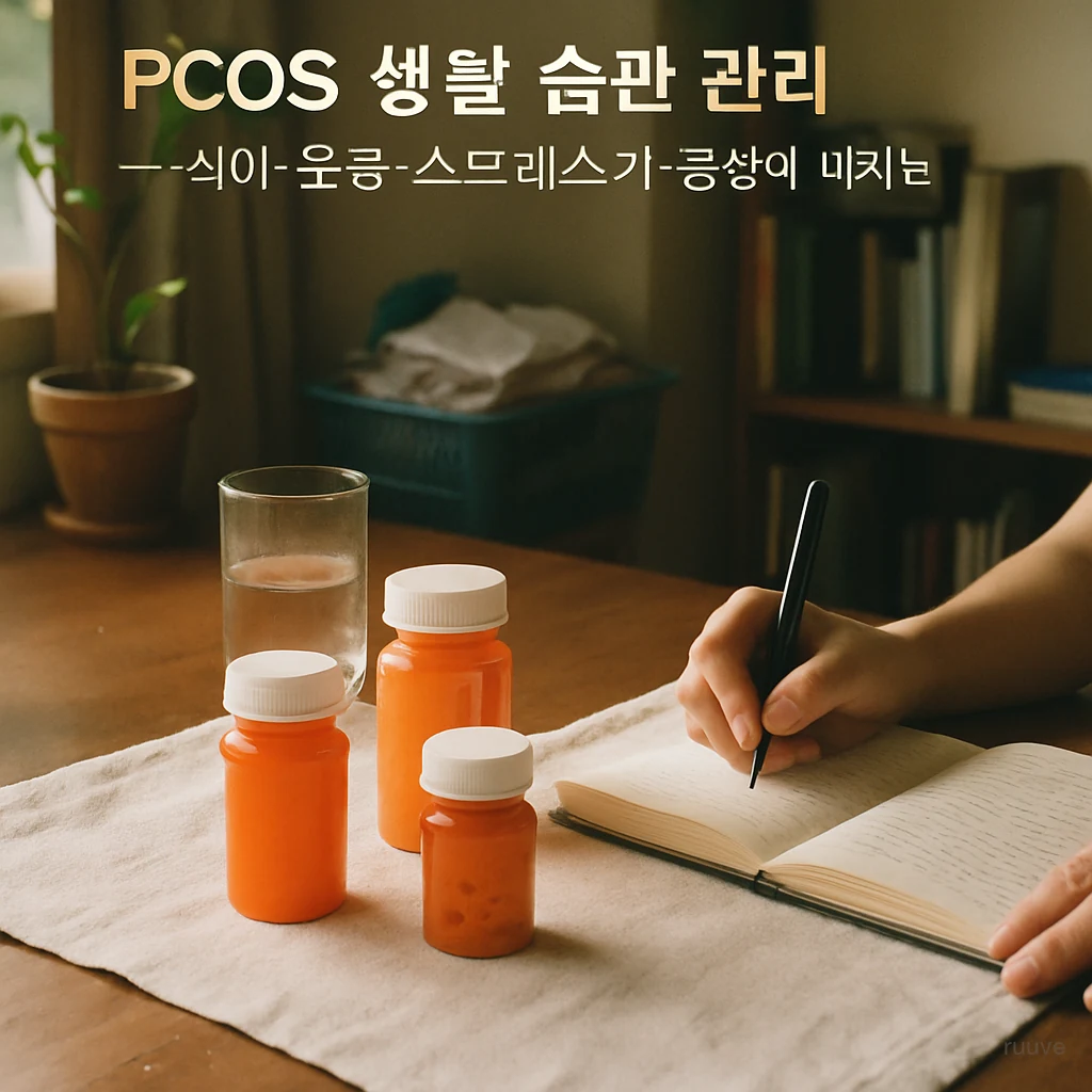 PCOS 관리에 필요한 일상적인 순간들이에요. 한국 가정의 일상적인 순간