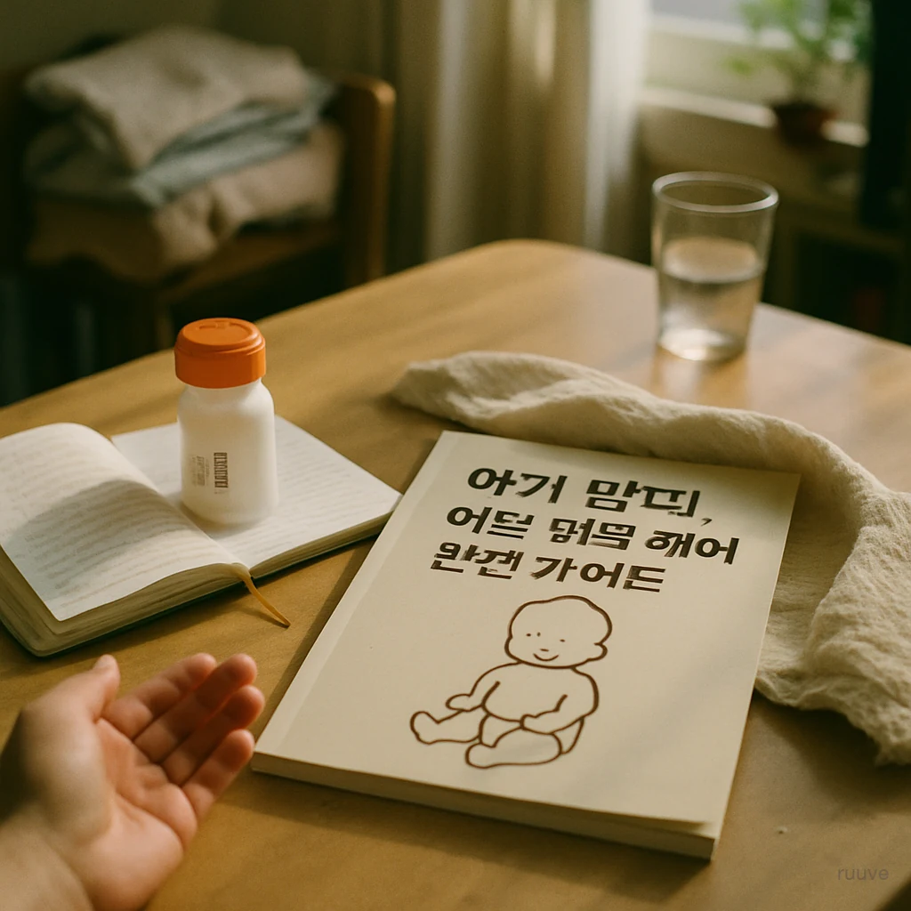 아기 돌보는 집안 풍경
