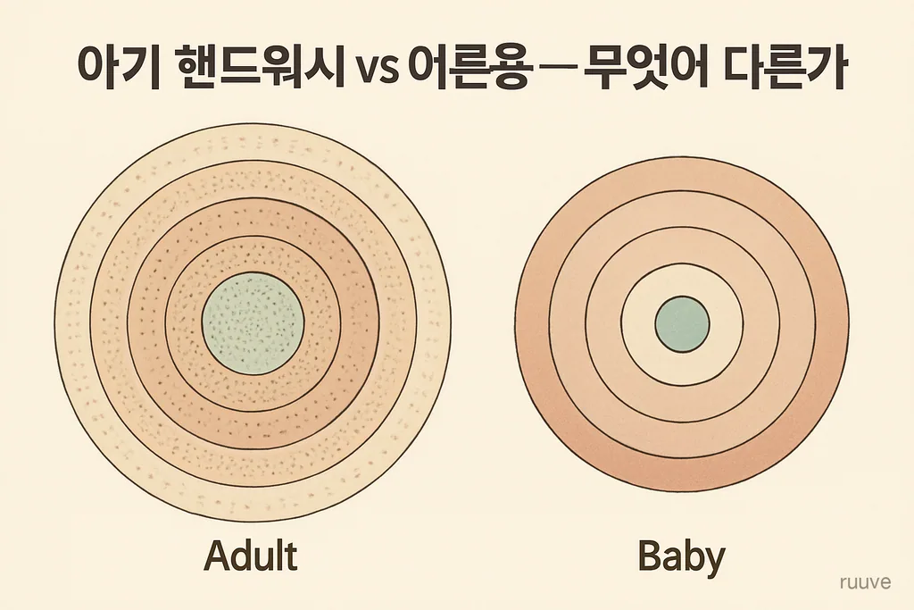 핸드워시 비교 원형 다이어그램