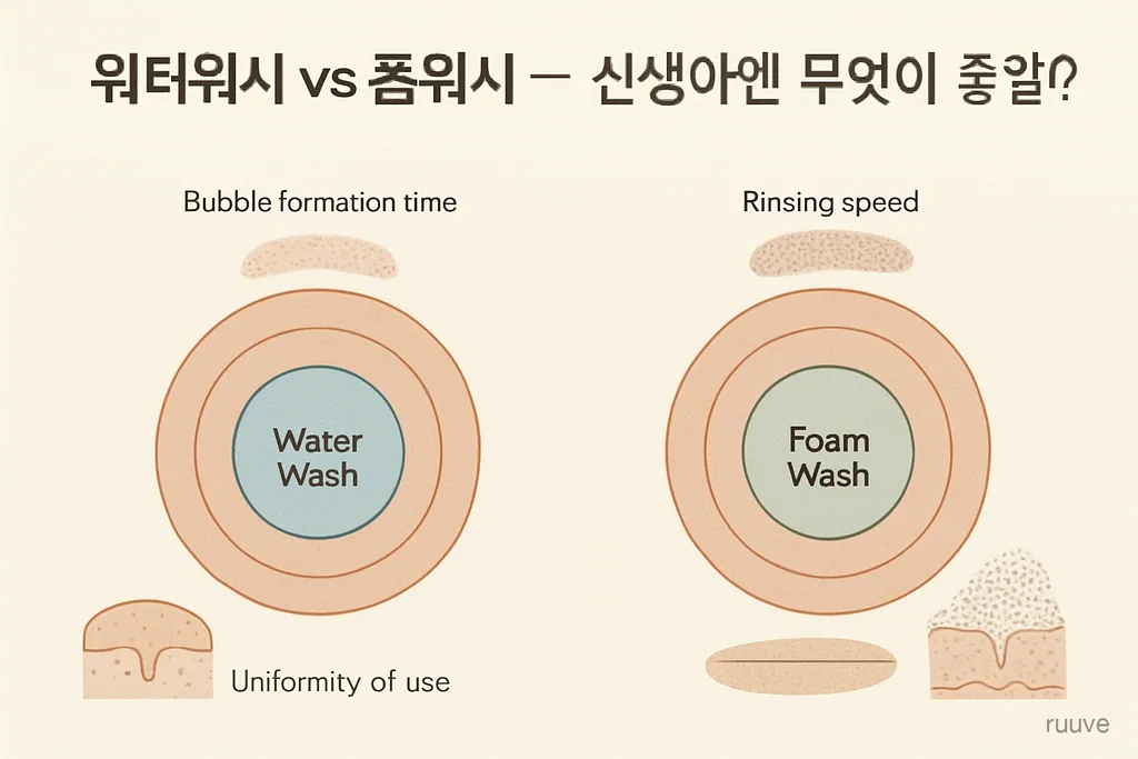 워터워시와 폼워시 비교